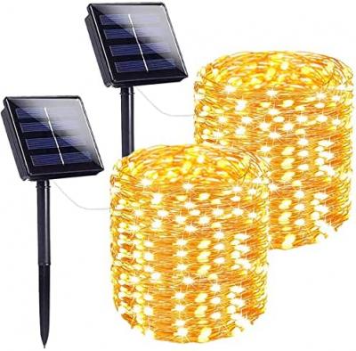 LED Garden Party คริสต์มาสตกแต่งกลางแจ้งไฟวันหยุดนางฟ้า Solar String Lights
