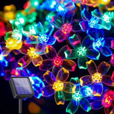 20/30/50 LED 4/5/7M 8 โหมดกลางแจ้ง Cherry Blossoms Solar String Light
