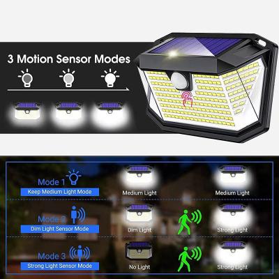 โคมไฟพลังงานแสงอาทิตย์กลางแจ้งจากโรงงานของจีนพร้อม Motion Sensor Solar Led Light 